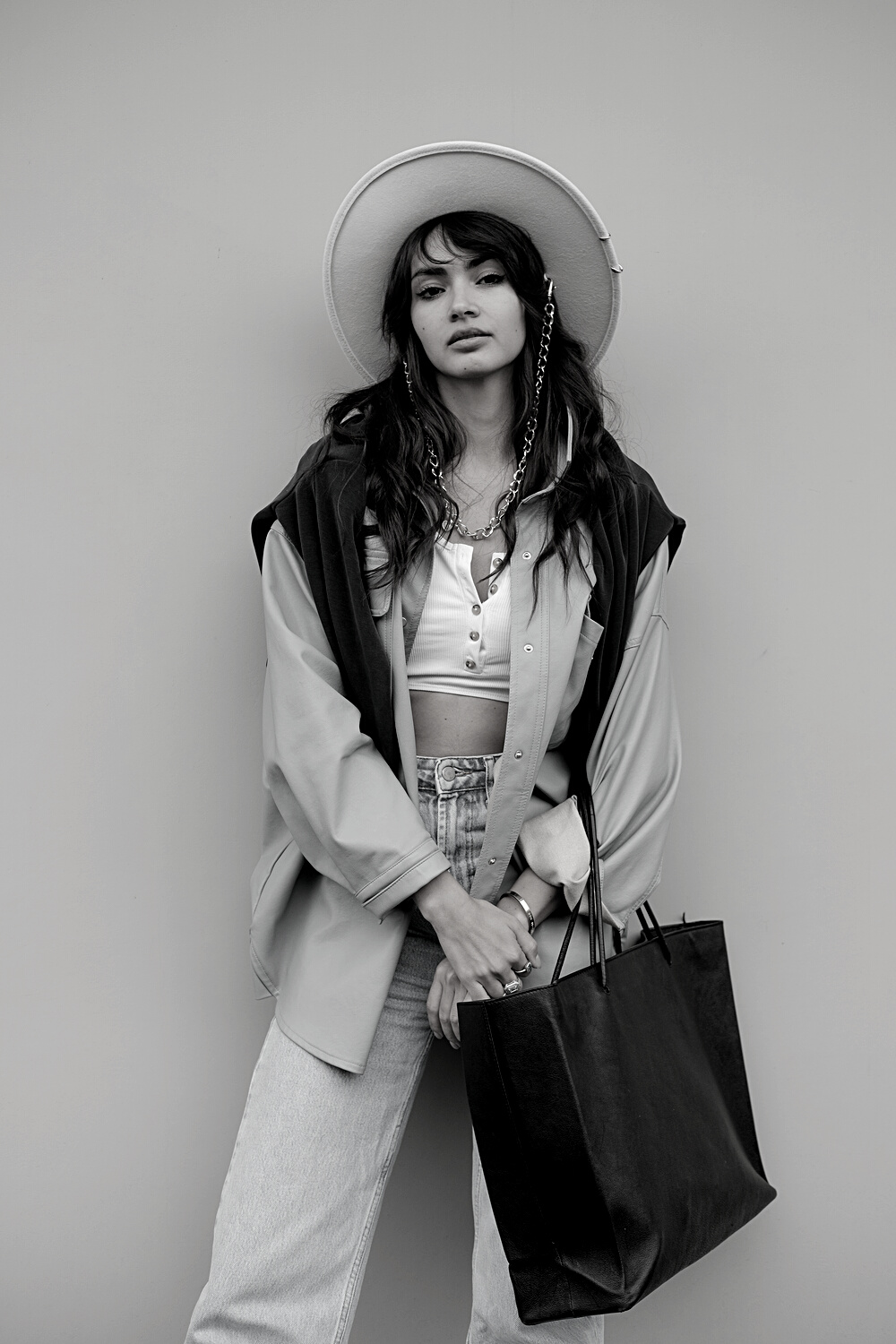 Influencer in a Trendy Outfit